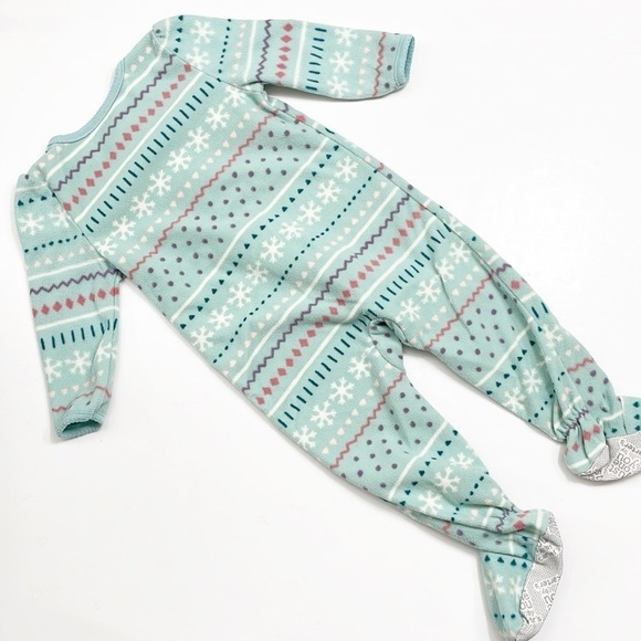Carter's baby girls winter fleece footed sleeper - Picture 2 of 3